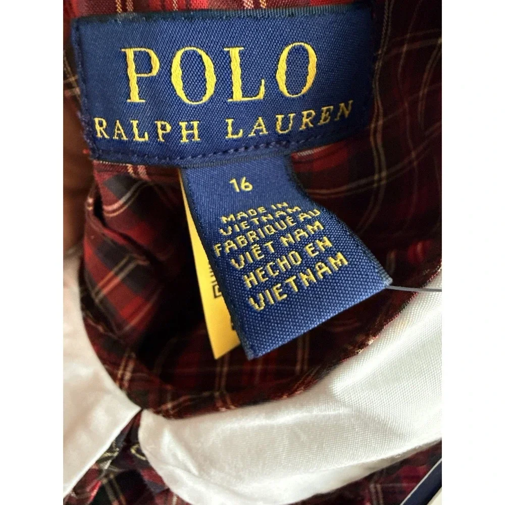 Ralph Lauren Girls Plaid Dress